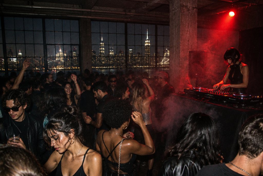 Margaux at the decks in a New York loft